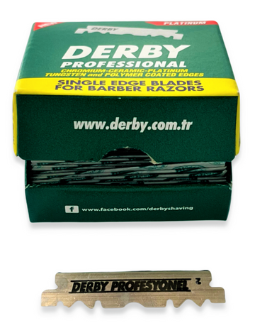 DERBY PROFESSIONAL SINGLE EDGE PLATINUM 100 BLADES (GREEN)